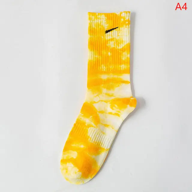 Women Tie-dye Middle Tube Socks Style 4