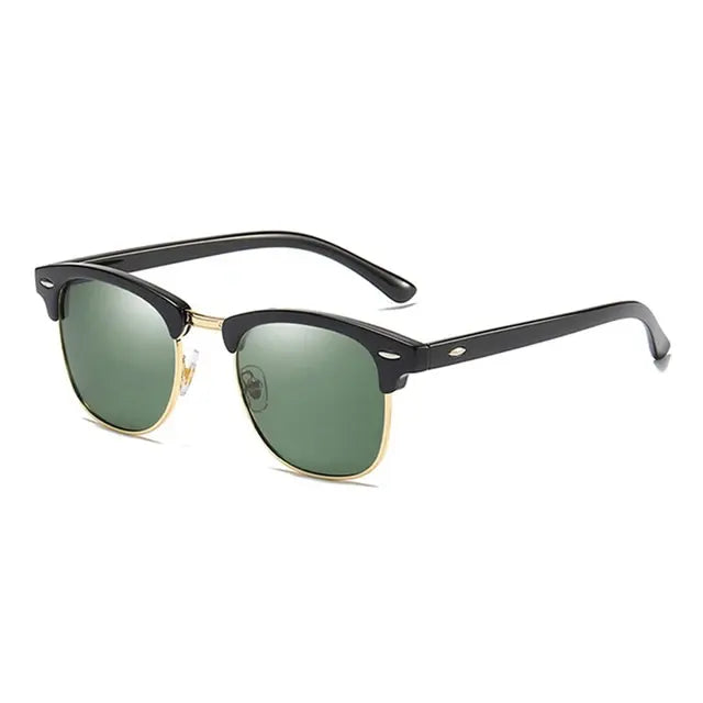 Polarized Sunglasses Men Women Black Dark Green