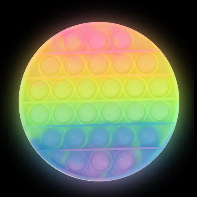 Luminous Pop Fidget Toy Set Rainbow Round