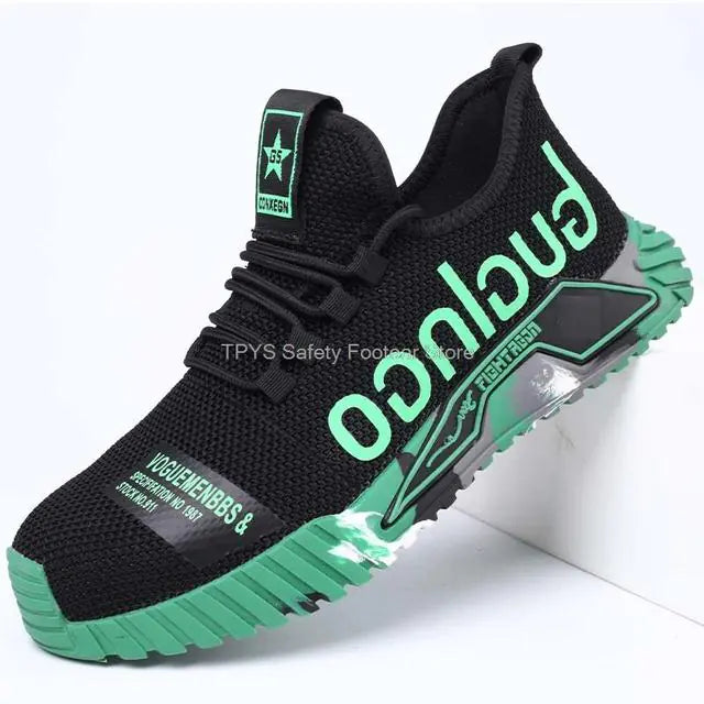 Puncture Proof Safety Shoes for Men Green 40