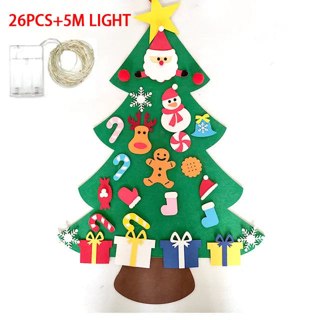 Felt Christmas Tree Ornaments E-26pcs 5M light