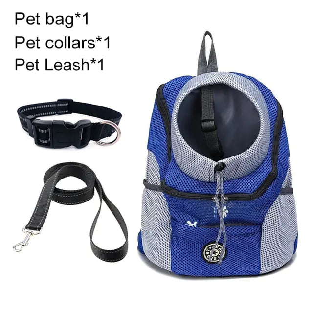 Pet Travel Carrier Bag Blue Set M for 5-10kg
