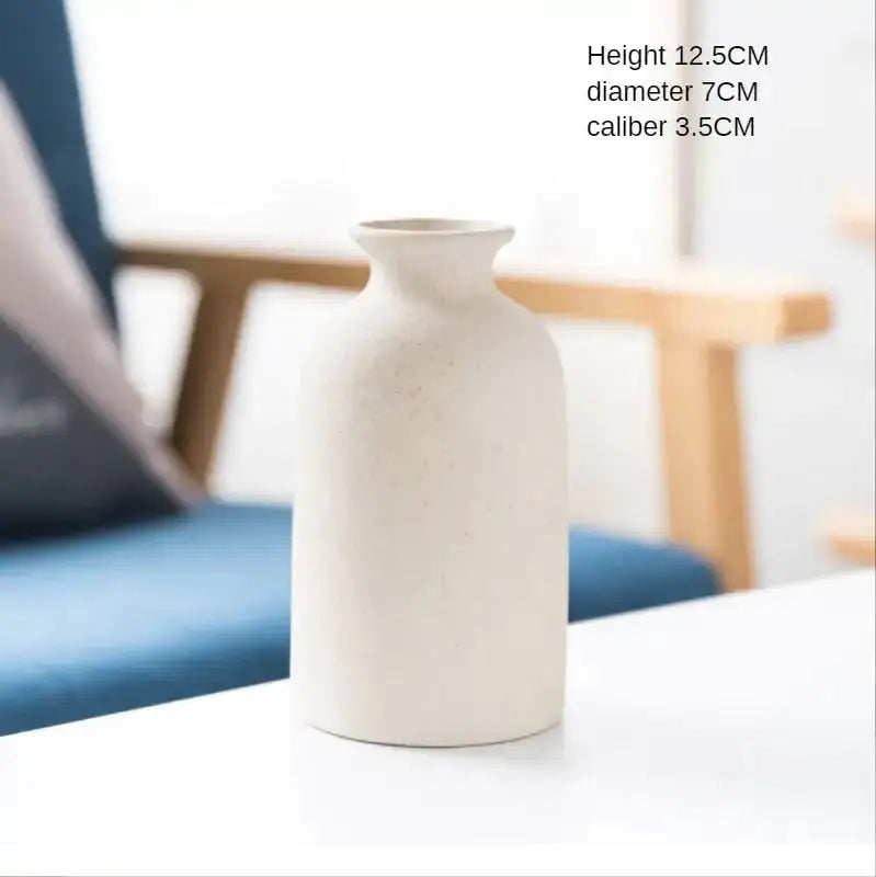 Glazed Ceramic Vases White 2