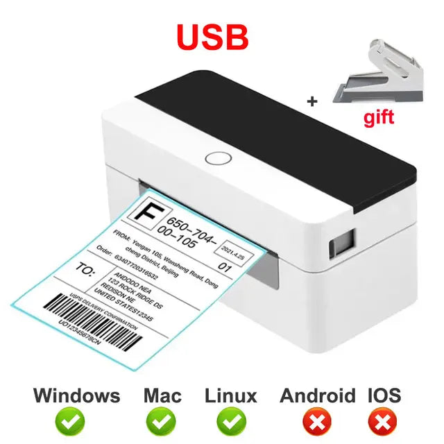The X-463B Label Printer D463B USB US plug