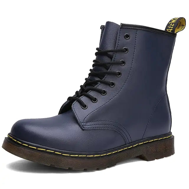 Unisex Leather Boots blue 1460 6.5