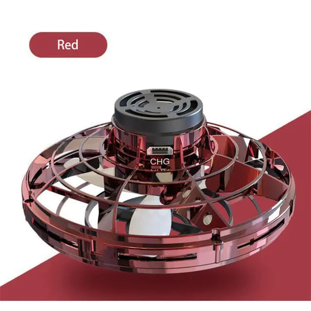 LED Flying Spinner Mini Drone Red