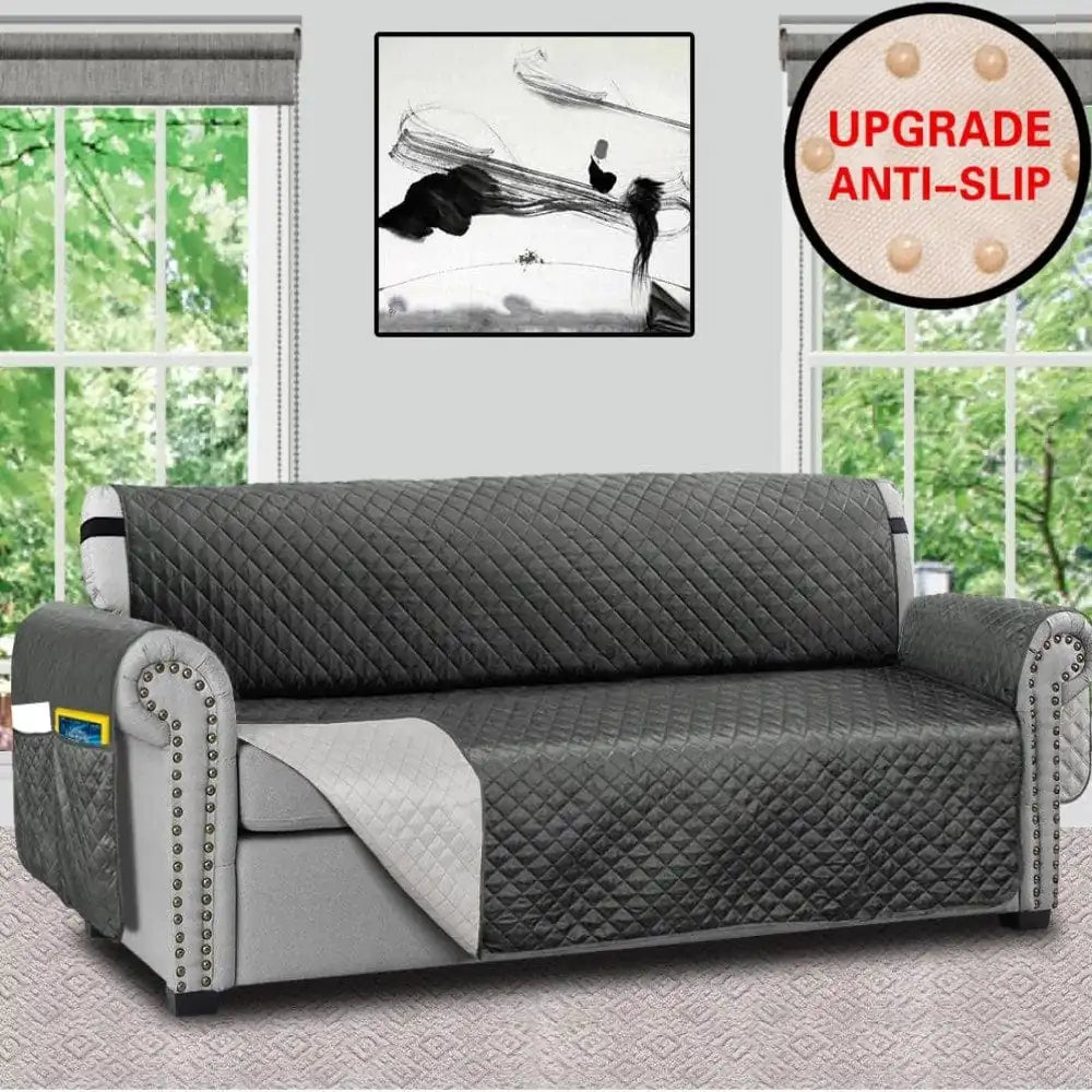 Waterproof Sofa Cover Grey Oversize (78in x 86in)