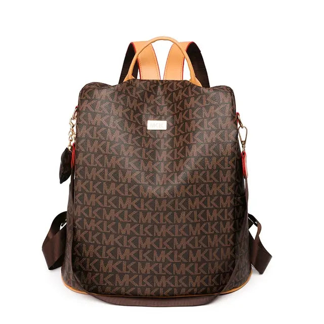 Anti Theft Backpacks Brown-1
