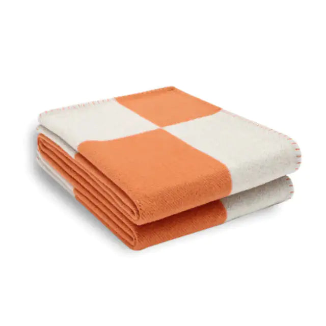 Luxury H Blanket Orange