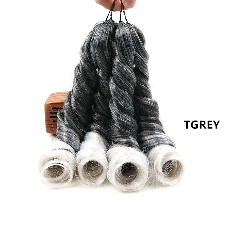 Spiral Curl Synthetic Hair #T1B/Grey 24" ( 2 bundles in a pack )