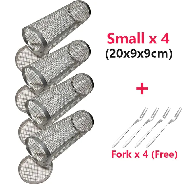Stainless Steel Grilling Basket Small Basket x4