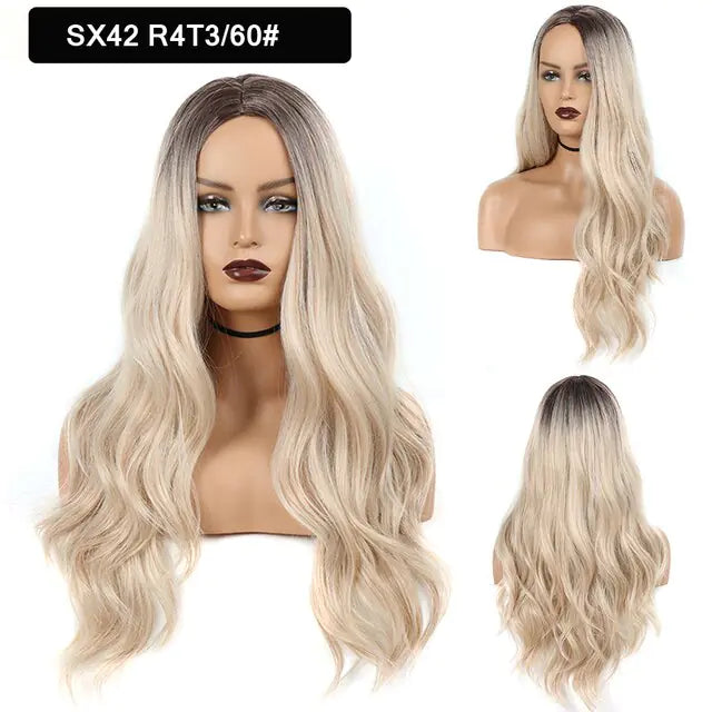 Wavy Middle Part Wigs