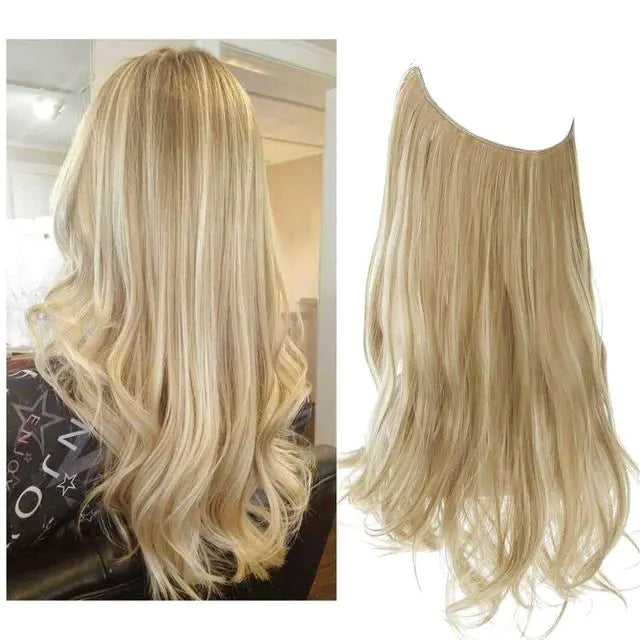 No Clip In Synthetic Hairs Dirty Blonde 18inches