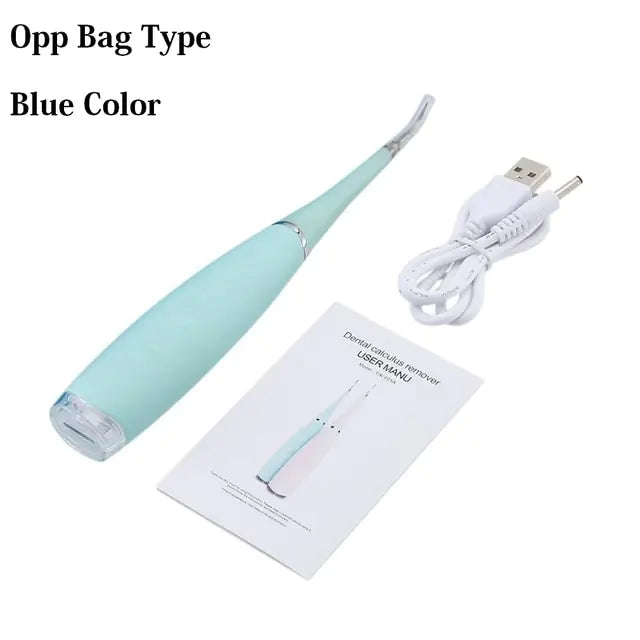 Portable Electric Sonic Dental Scaler Blue Opp Bag Pack