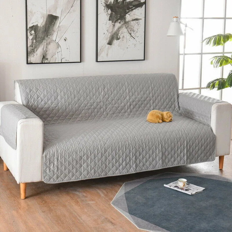 Waterproof Pet Sofa Cover Gray 1 seat