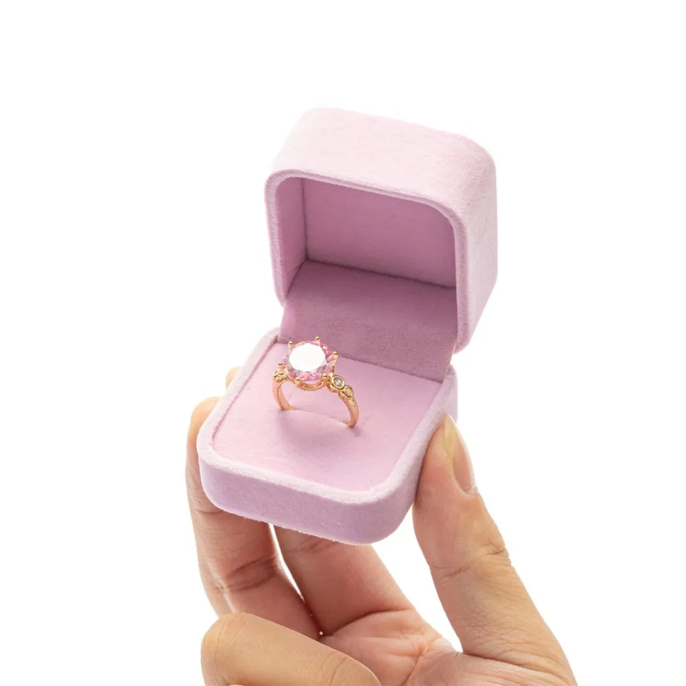 Wholesale Engagement Velvet Earring Ring Packaging Box