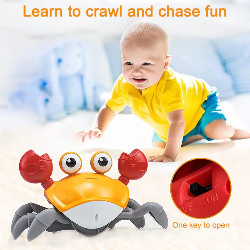 Cute Sensing Crawling Crab Baby Toy