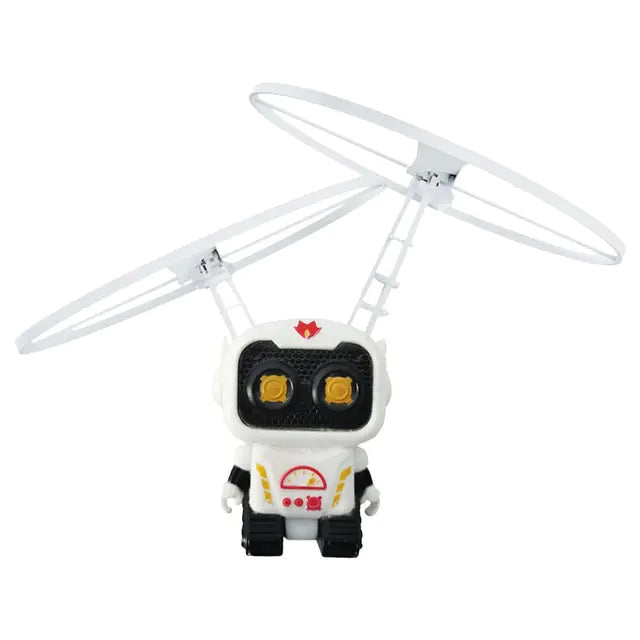 Gesture Sensing UFO Drone Toy White Robot