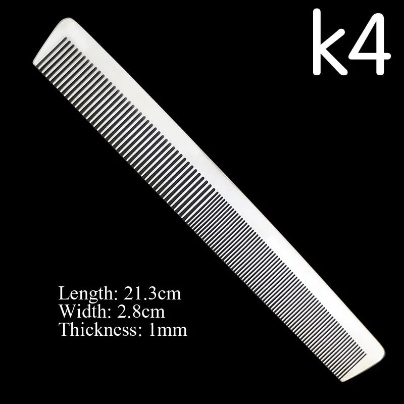 Stainless Steel Silver Barber Comb Silver Grey K4