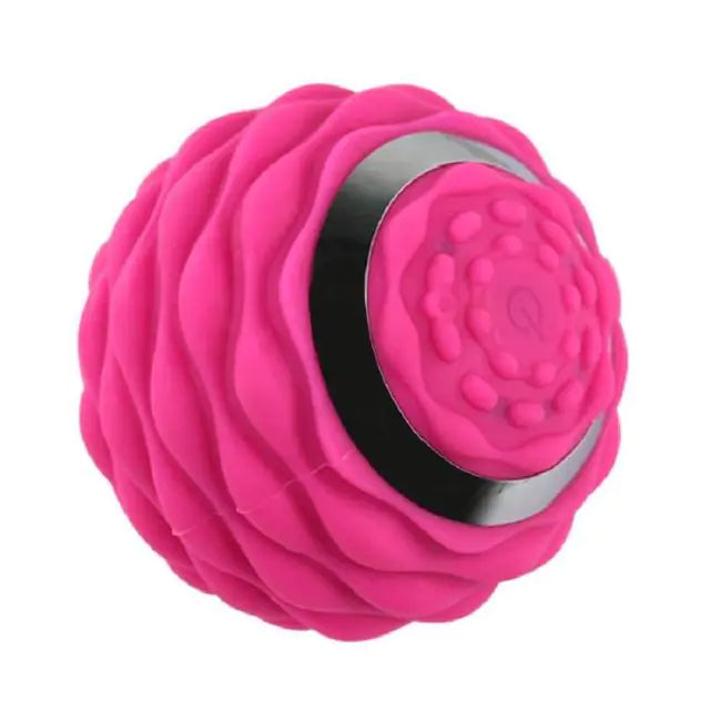 Vibrating Massage Ball for Fitness Rose Red