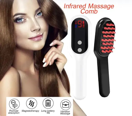 Electric Hair Growth Comb White Black