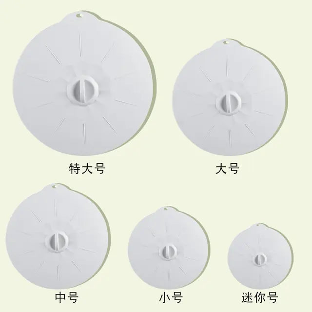 Silicone Suction Lid Cover Set Grey