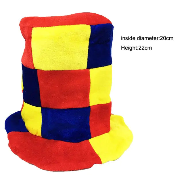Cosplay Clown Hat for Parties Blue, Yellow and Red Style 10