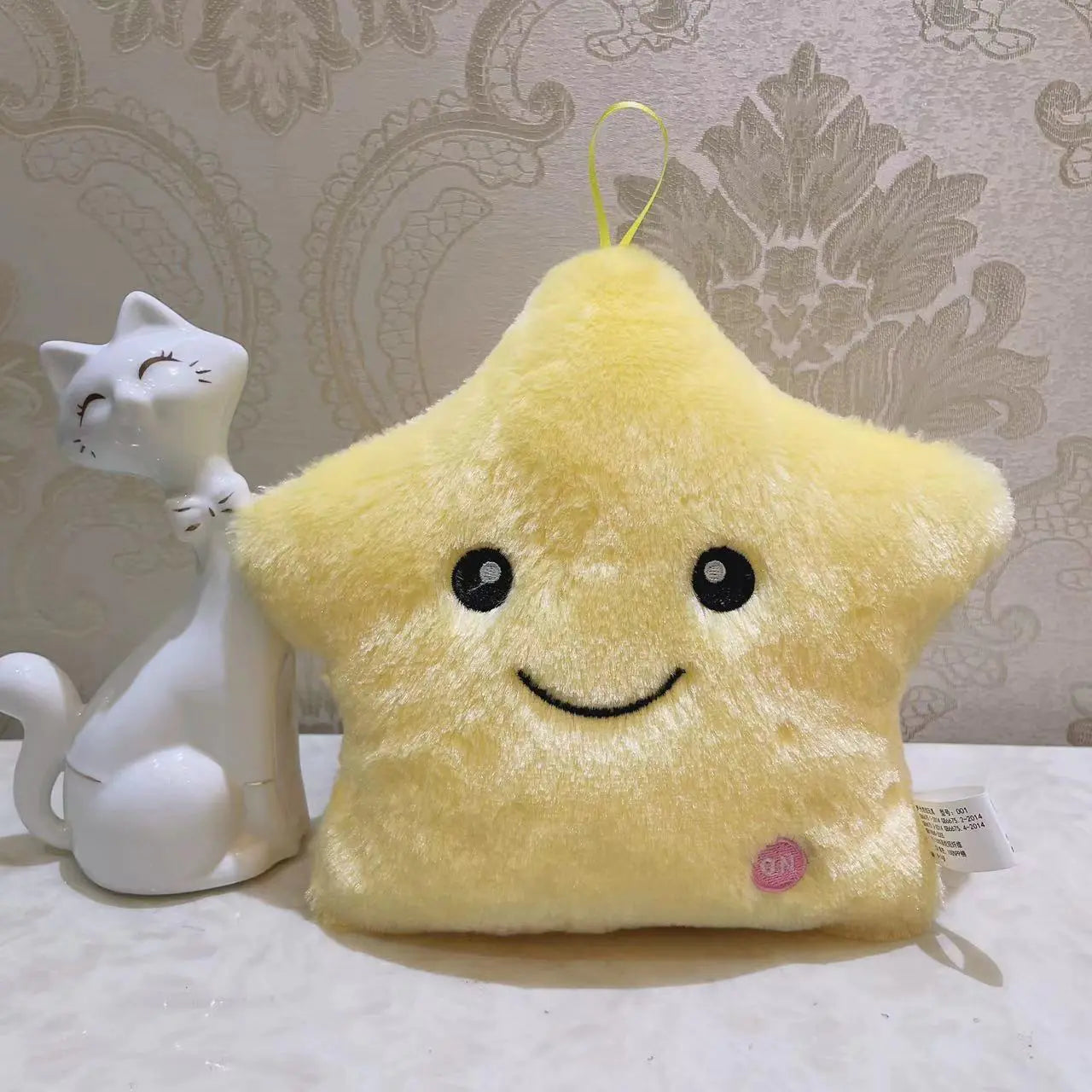 Star Shaped Pillow Yellow