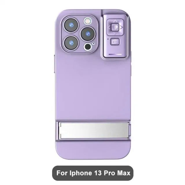 3-in-1 Smart Phone Case for iPhone Purple 13pro max