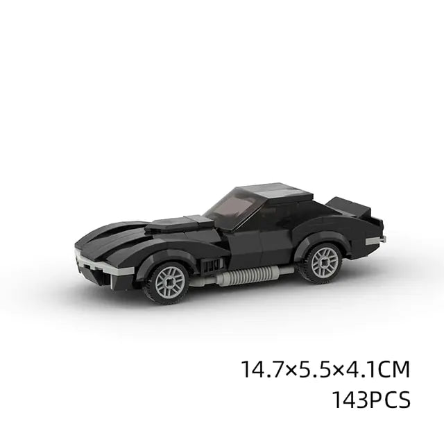 Classic Racing Car Blocks Toy Black