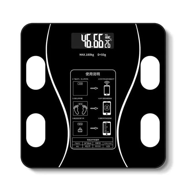 Bluetooth Digital Body Fat Scale Black