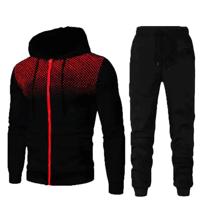 2 Piece Male Sportswear Set Red