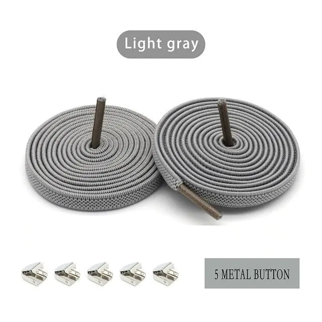 QuickFit Elastic Shoelaces Light Gray 100cm