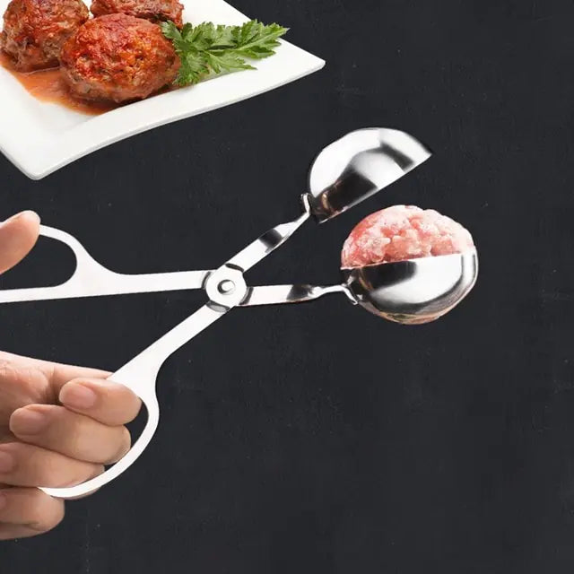 Stainless Steel Meatball Clamp Silver M-16x4.8cm