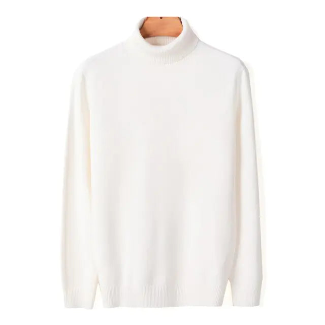 Turtleneck Sweater For Men Ivory XXL