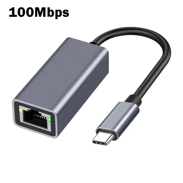 Ethernet Gigabit Converter USB A 100Mbps 0.2M