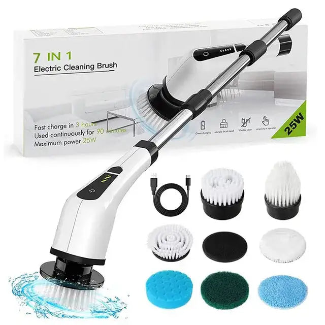 7 In 1 Electric Cleaning Brush White