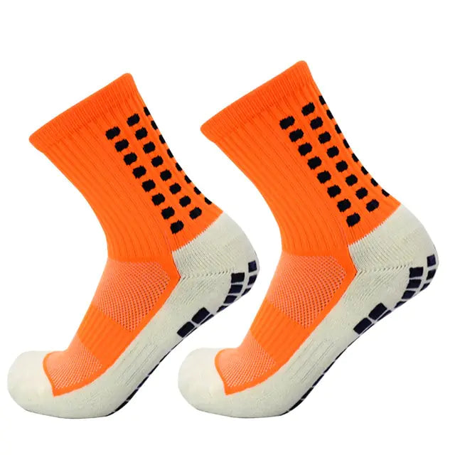 Non-Slip Grip Football Socks Orange