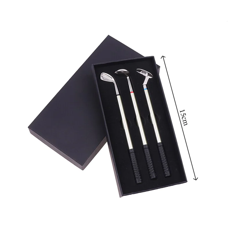 Golf Ball Pen Gift Set With Flag Ballpoint Golf Pen (Black/small)