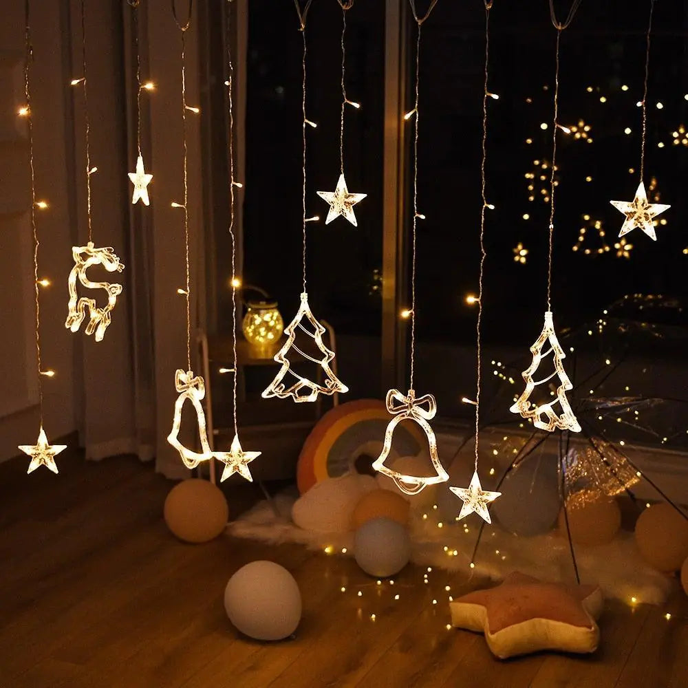 LED Star Curtain Fairy String Lights