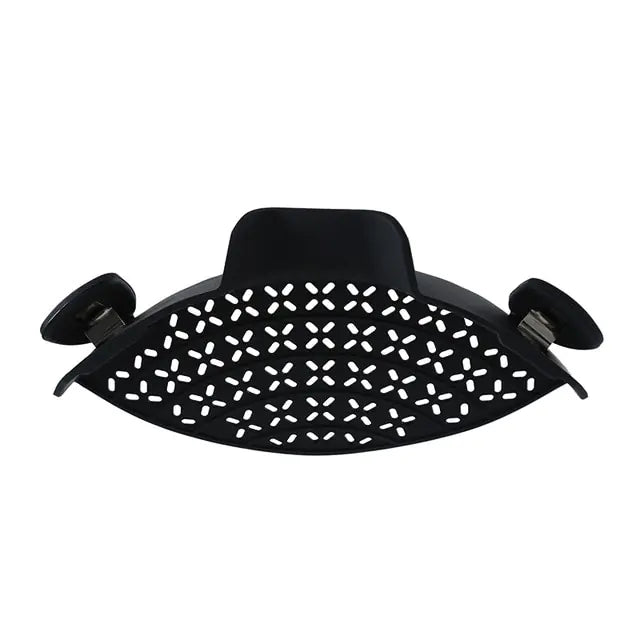 Silicone Clip-on Pan Pot Strainer Black 1 Piece