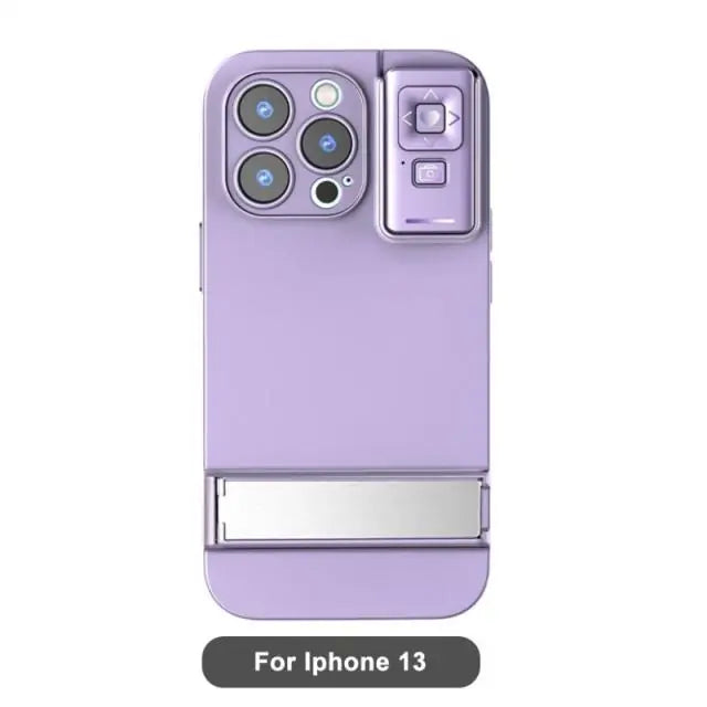 3-in-1 Smart Phone Case for iPhone Purple 13