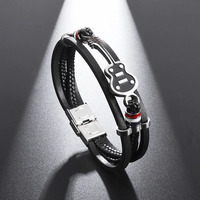 Classic Hand Woven Multi-Layered Leather Bracelet C7020