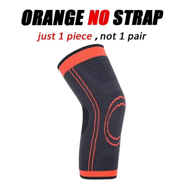 Professional Knee Brace Compression Sleeve Orange No Strap XXL