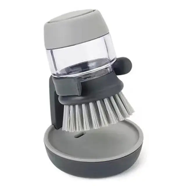Dishwashing Brush with Soap Dispenser Grey