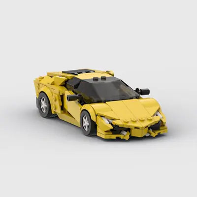 Aventador Racer Brick Building Blocks Yellow