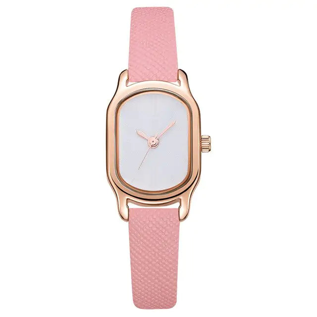 Oval Dial Retro Watches Pink None