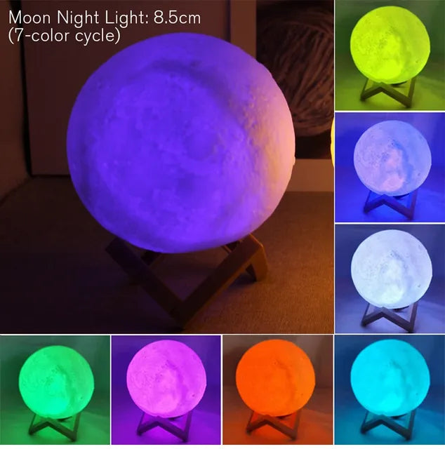 Moon Lamp LED Night Light Color 8cm