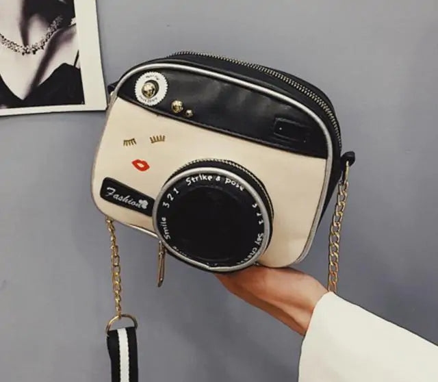 Style Case Camera Bag Black White (20cm<Max Length<30cm)