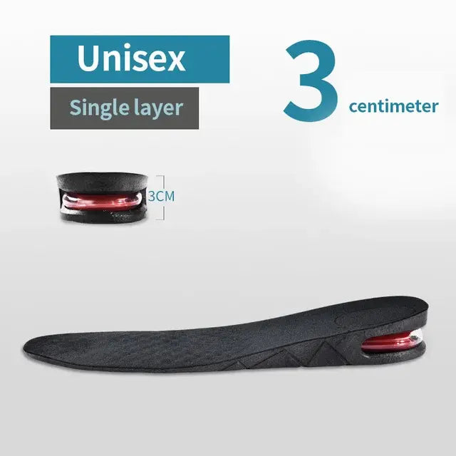 Invisible Height Increase Insoles Black Height 3 cm